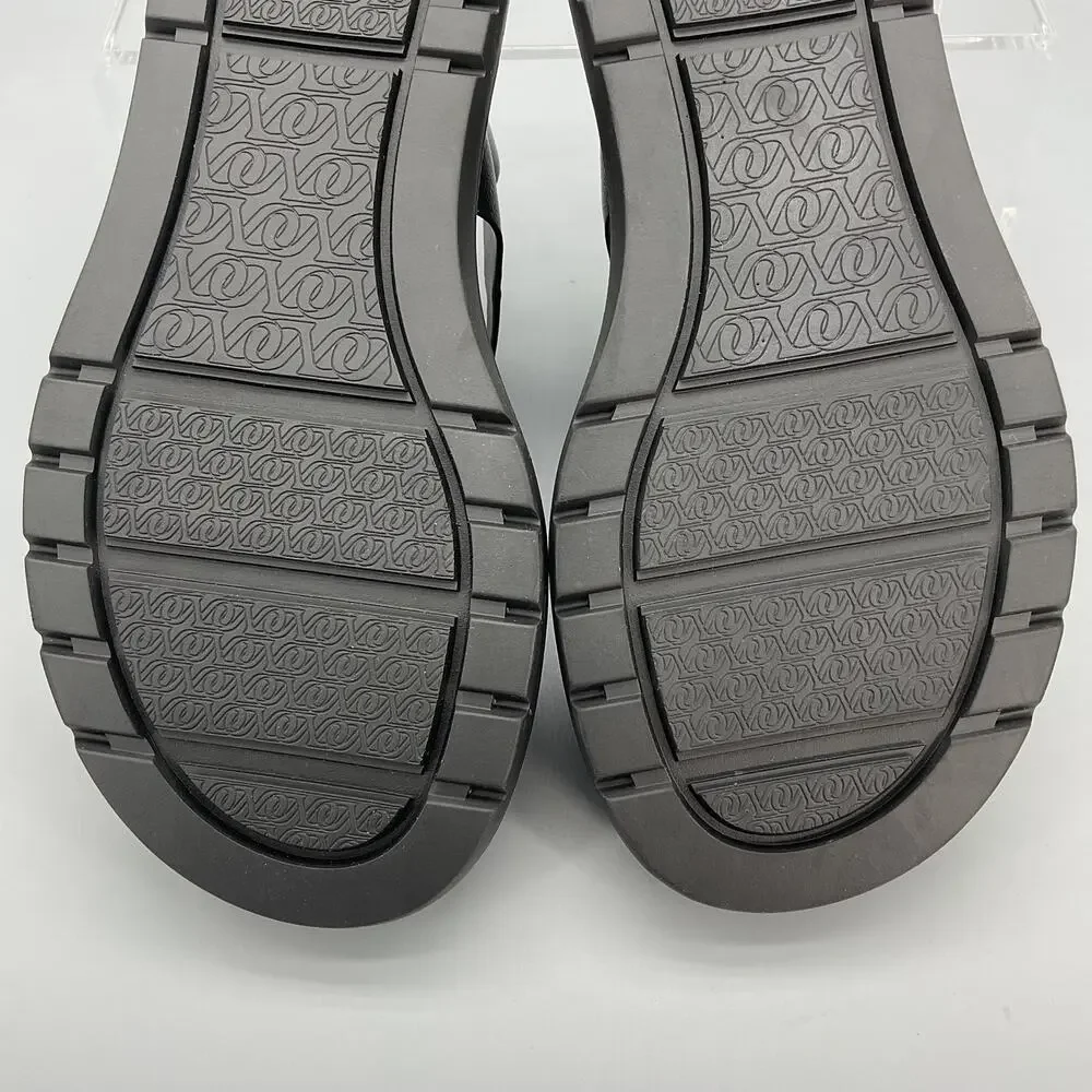 New Naturalizer Women’s Alyssa T-Strap Platform Sandals Black Size 6.5M